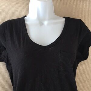 Maison Jules black v-neck t-shirt with pocket